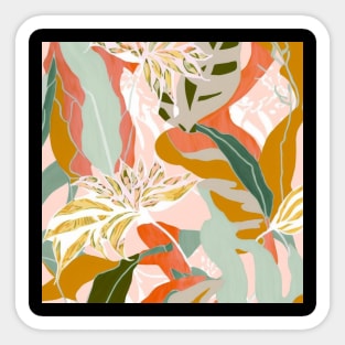 Boho Botanical Abstract Painting Sticker